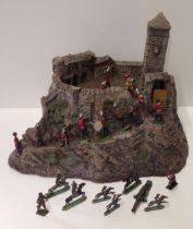 Vintage toy fort and lead soldiers. Collection only.