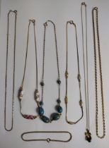 Selection of vintage rolled gold jewellery. Shipping Group (A).