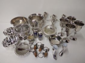 Large selection of metalware to include ice bucket, goblets, etc. Collection only.