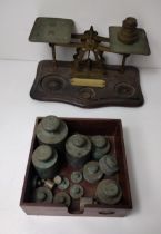 Vintage balance scales and weights. Shipping Group (C).