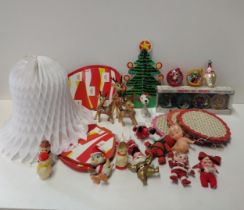 A good selection of vintage Christmas decorations. Collection only.