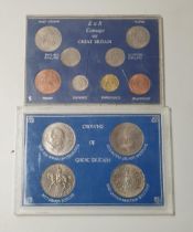 (2) sets of cased coinage; 'E II R Coinage of Great Britain' and 'Crowns of Great Britain'. Shipping