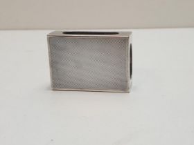 Silver match box cover, 28g. Shipping Group (A).