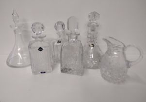 (5) decanters and jug. Collection only.