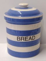 Large T.G Green Cornishware bread crock. Collection only.