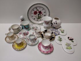 Assorted chinaware to include Wedgewood, Coalport and Ansley Collection only.