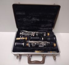 Buescher Aristocrat clarinet in protective carry case. Shipping Group (A).