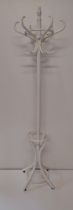 Bentwood freestanding coat stand in white finish. Collection only.