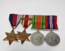 WWII British full-size campaign medal group. Shipping Group (A).