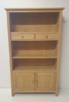 Light oak cupboard measuring H:160 x W:92 x D:31 cm. Collection only.