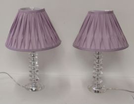 Pair of table lamps standing 50cm. Collection only.