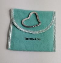 .925 silver open heart key ring by Elsa Peretti for  Tiffany & Co. Shipping Group (A).