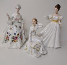 (3) Royal Doulton figurines; 'Summers Day', 'Diana' and 'Kathleen'. Shipping Group (C).