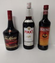 (3) unopened bottles of alcohol: Tia Maria, Pimms and Dubonnet. Collection only.