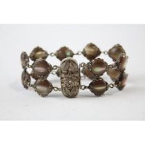 Silver filigree and Mother of Pearl bracelet. Shipping Group (A).