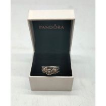 Pandora .925 silver ring, size S, in original box. Collection only.
