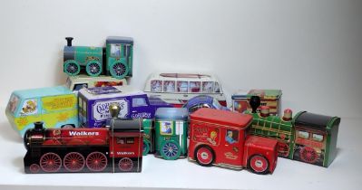 Collectable biscuit tins in the form of vehicles. Shipping Group (A).