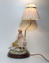 Figural table lamp in working order. Collection only.