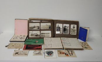 Interesting lot of vintage photographs and a 1915 Chess rule book. Shipping Group (A).