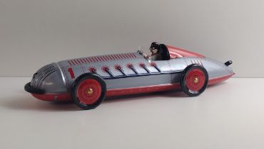 Schylling Collector Series Spiral tinplate race car in original box. Shipping Group (A).