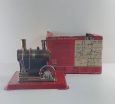 A vintage boxed Mamod SE.2A live steam power plant. Shipping Group (A).