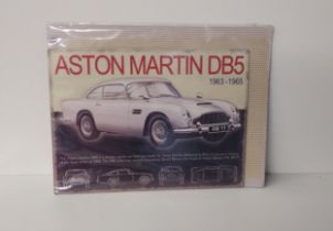 Aston Martin printed metal sign. Collection only.