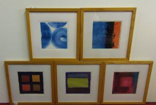 5 framed and glazed modern art prints. Collection only.