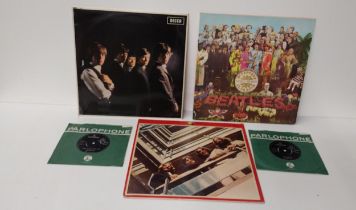 Beatles LP's and singles. Shipping Group (A).