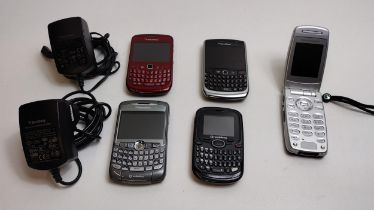 3 mobile phones blackberry, Vodaphone and Sony Ericsson. Shipping Group (A).