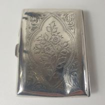 A 1912 John Henry Wynn hallmarked Birmingham silver cigarette case, approx. 55g Shipping Group (A).