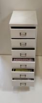 6-drawer metal filing cabinet and crafting items. Shipping Group (A). / Collection only.