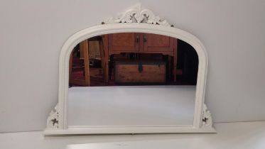 Large white painted overmantle. Collection only.