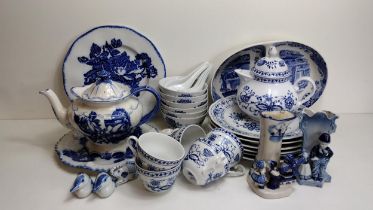 Blue and white pattern chinaware. Collection only.