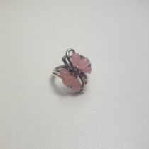 .925 silver butterfly ring, size K½. Shipping Group (A).