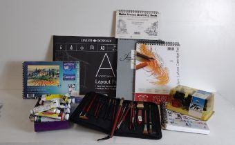 Assorted Artists new old stock items, paint, paint brushes, paper etc., Shipping Group (B).