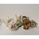 Assorted chinaware to include Sadler teapots. Collection only.