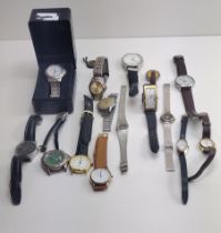 Good selection of ladies and mens wrist watches. Shipping Group (A).