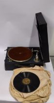 Maxitone record player and records. Collection only.