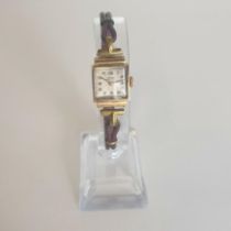 Vintage 9ct gold Concordia ladies wrist watch. Shipping Group (A).