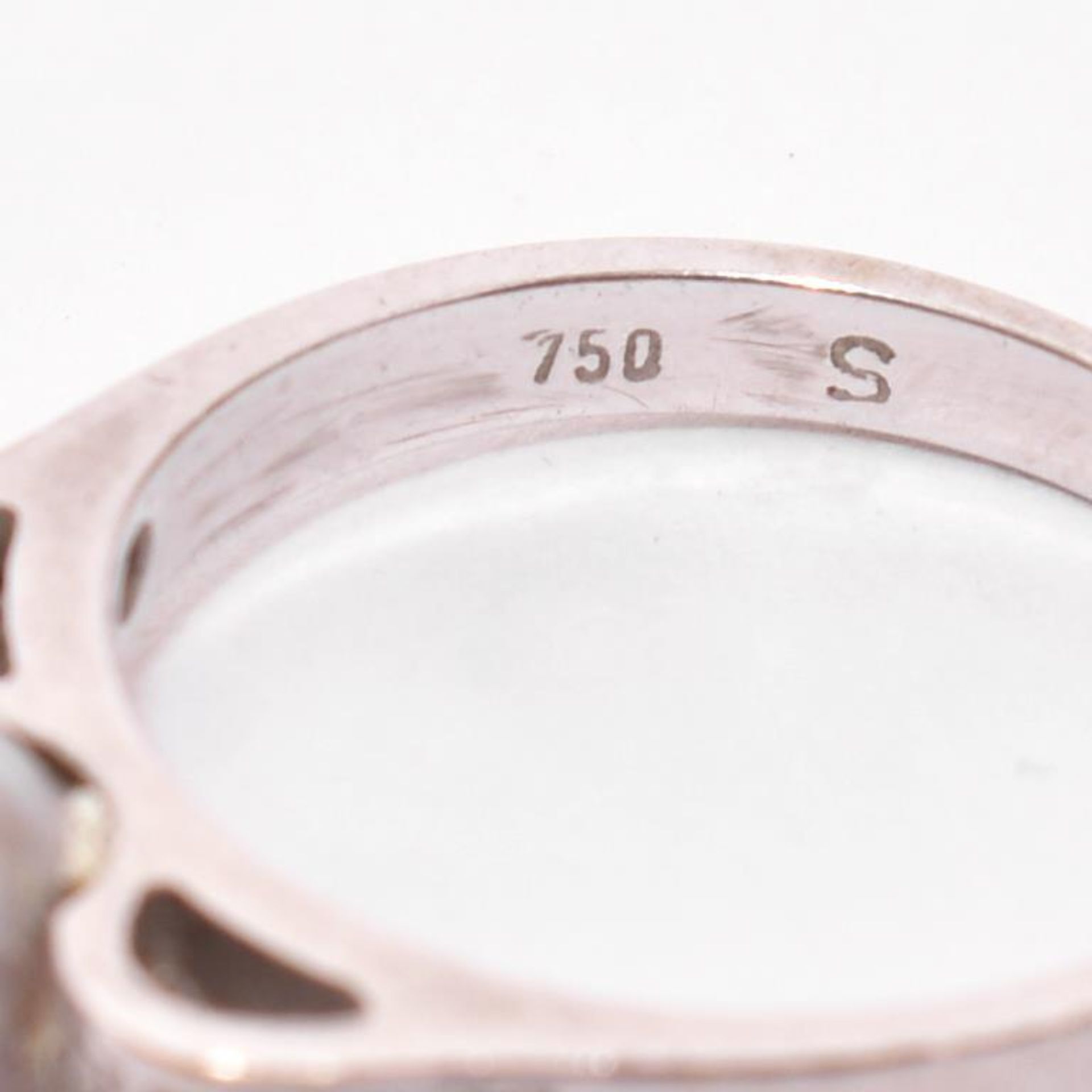 Ring. 18 K WG, Marke (750). - Image 2 of 2