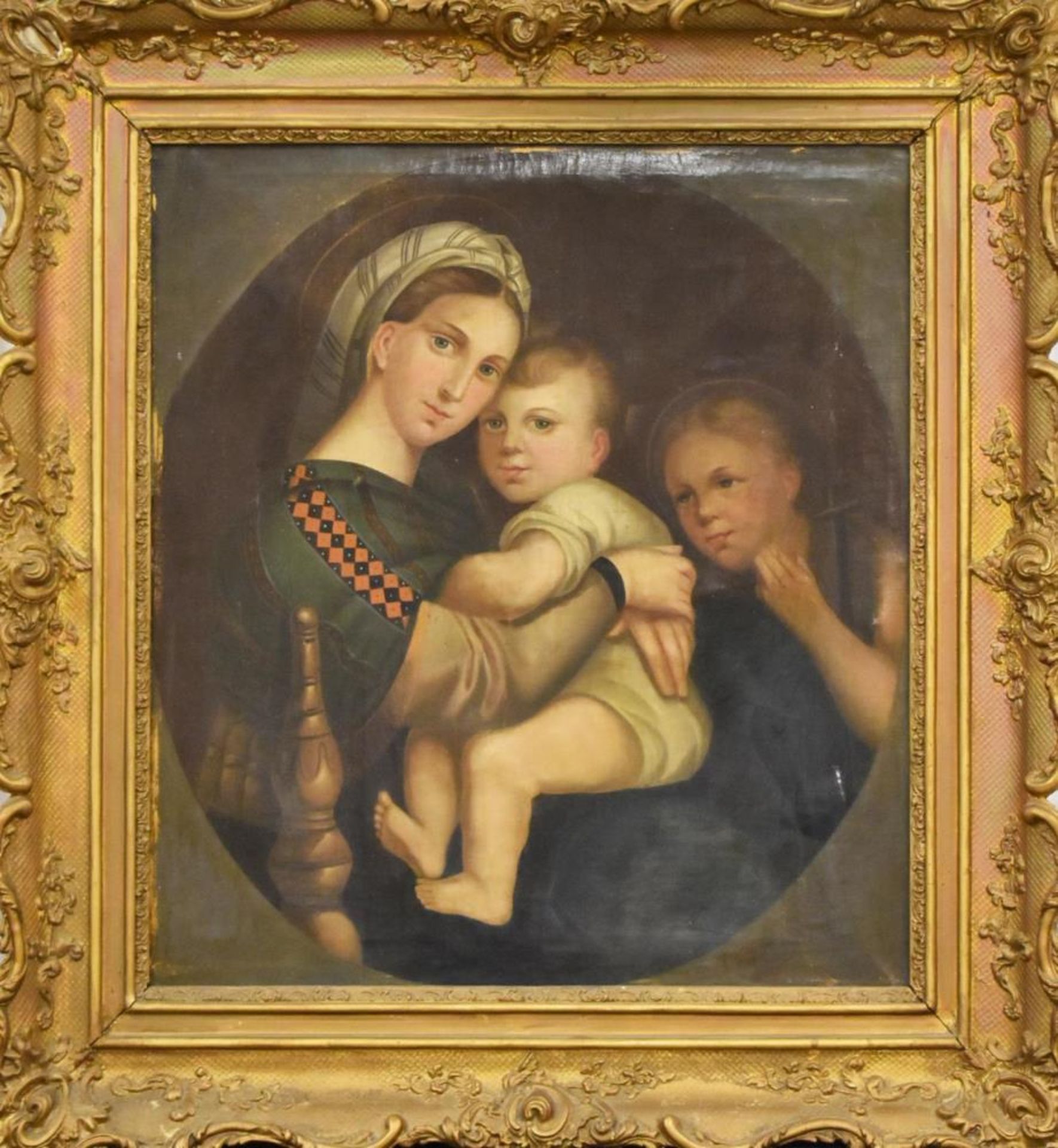 WOHL DEUTSCH. Madonna della Sedia. Öl/Lwd.