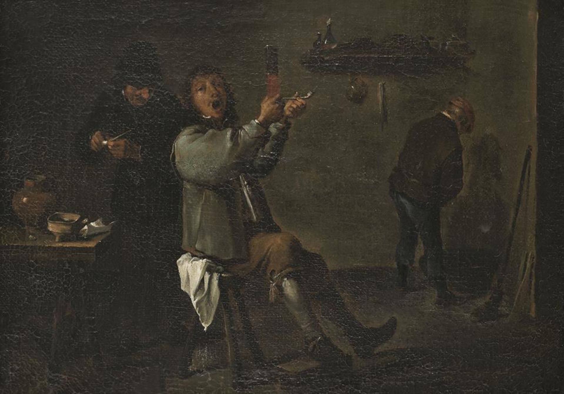 TENIERS, DAVID (NACH) . Die Raucher. Öl auf Lwd.