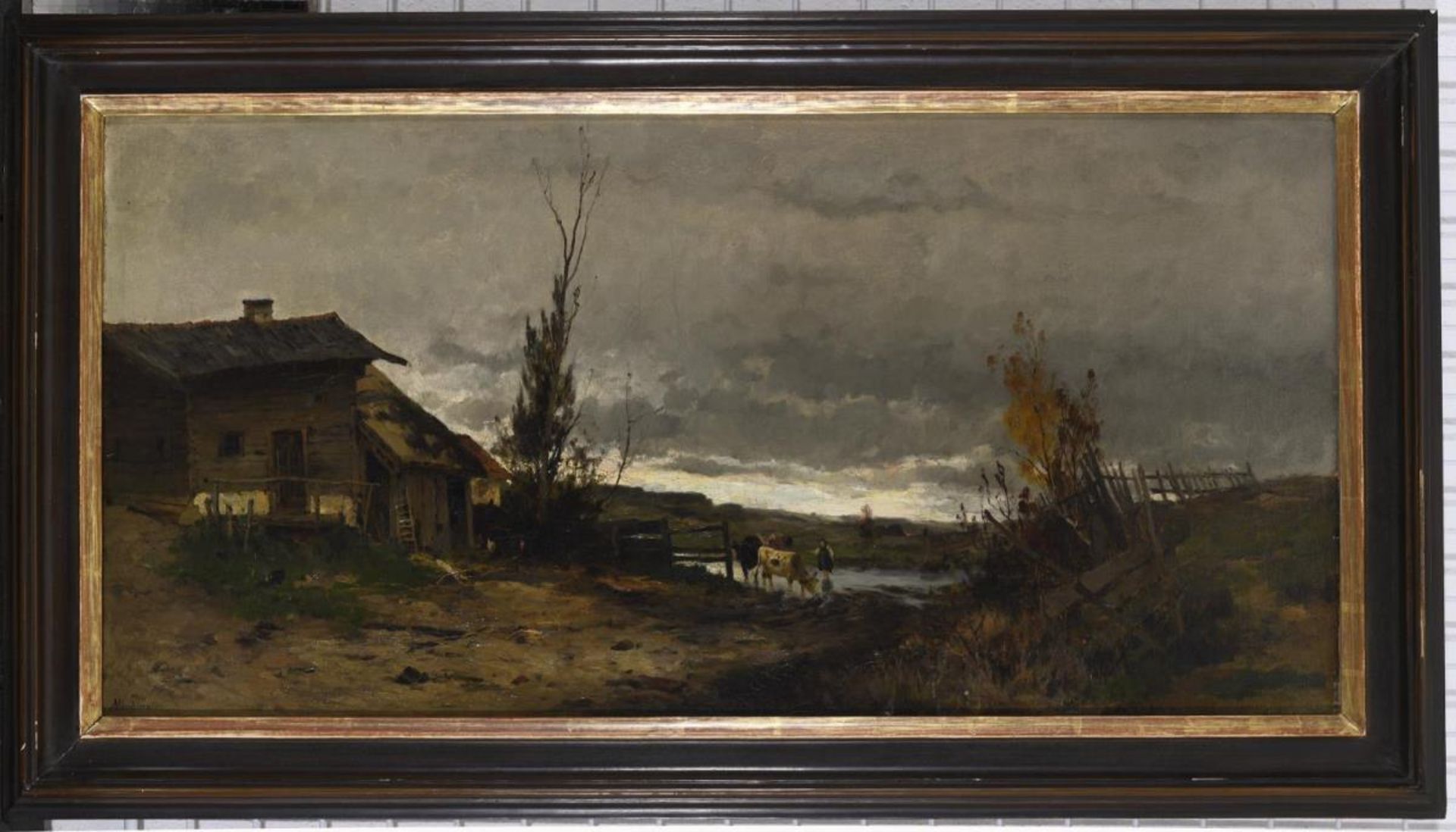 WINDMAIER, ANTON. Kuhirtin in Landschaft. Öl auf Lwd. - Image 2 of 3