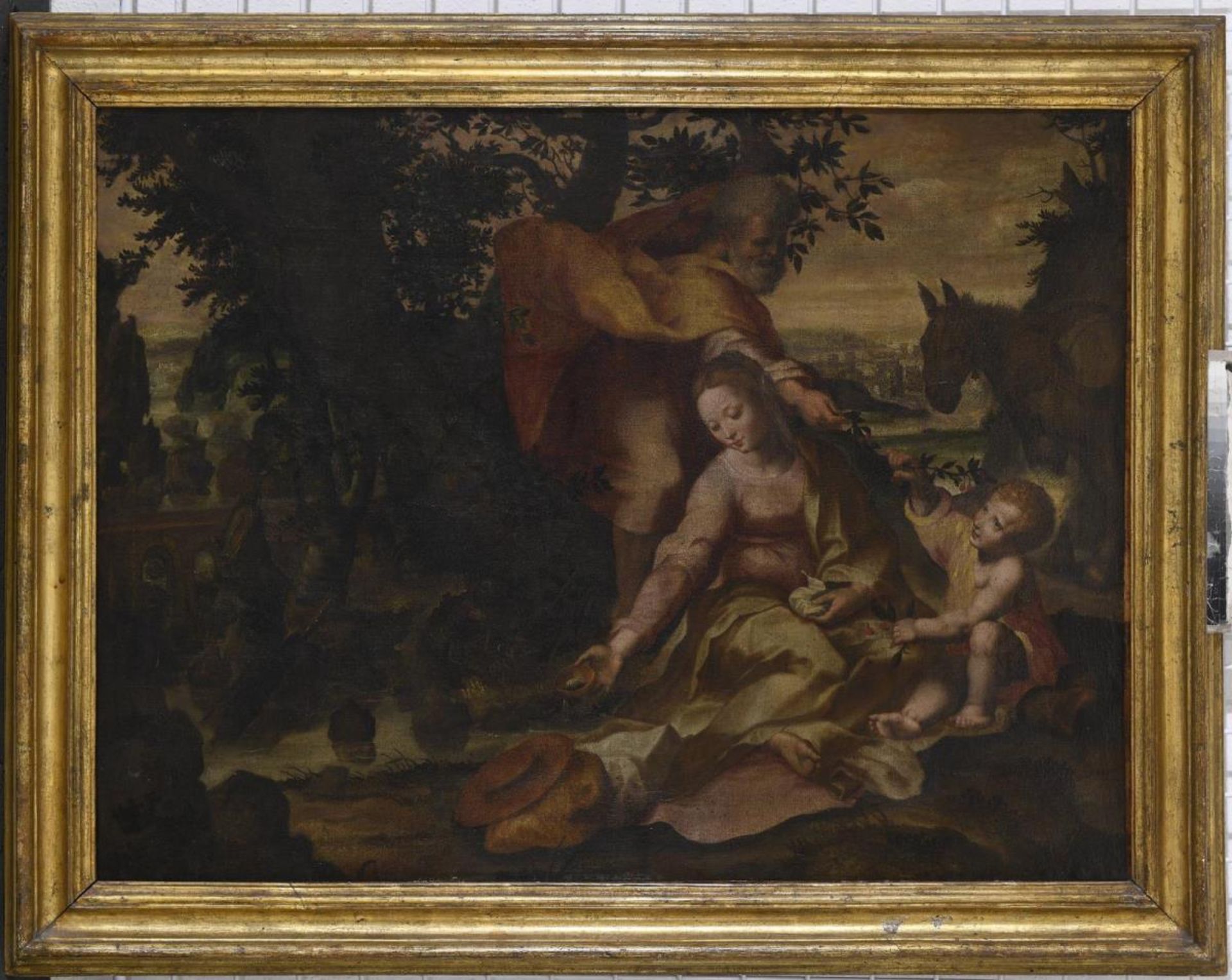 BAROCCI, FEDERICO (KOPIE NACH). Heilige Familie bei der Rast. Öl auf Lwd. - Image 2 of 3