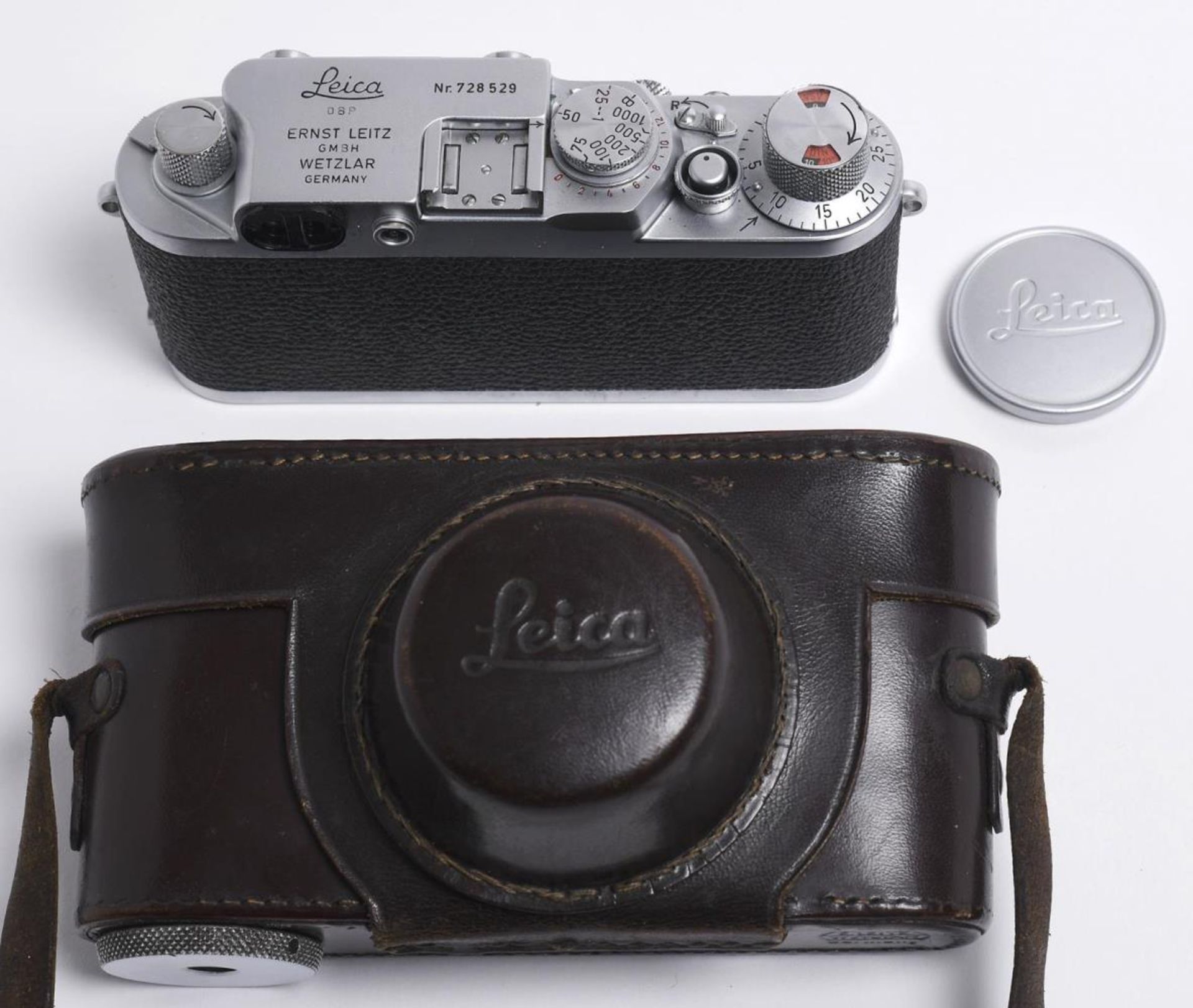 Leica IIIf mit Leitz Elmar 1:3,5/50 mm. Leitz Wetzlar, um 1954, Modell Leica IIIf | - Image 2 of 2