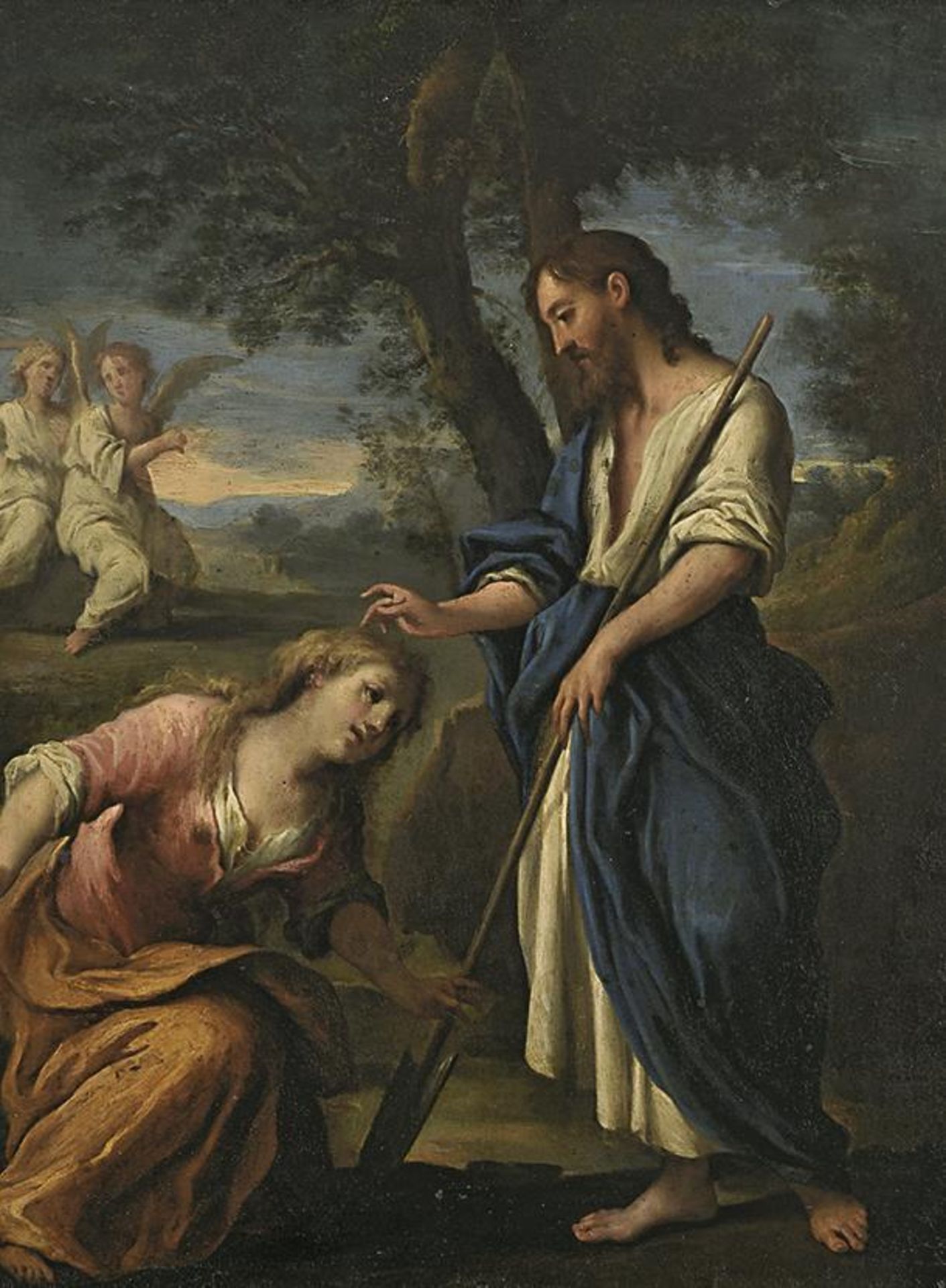 ITALIEN. Noli me tangere. Öl auf Kupfer.