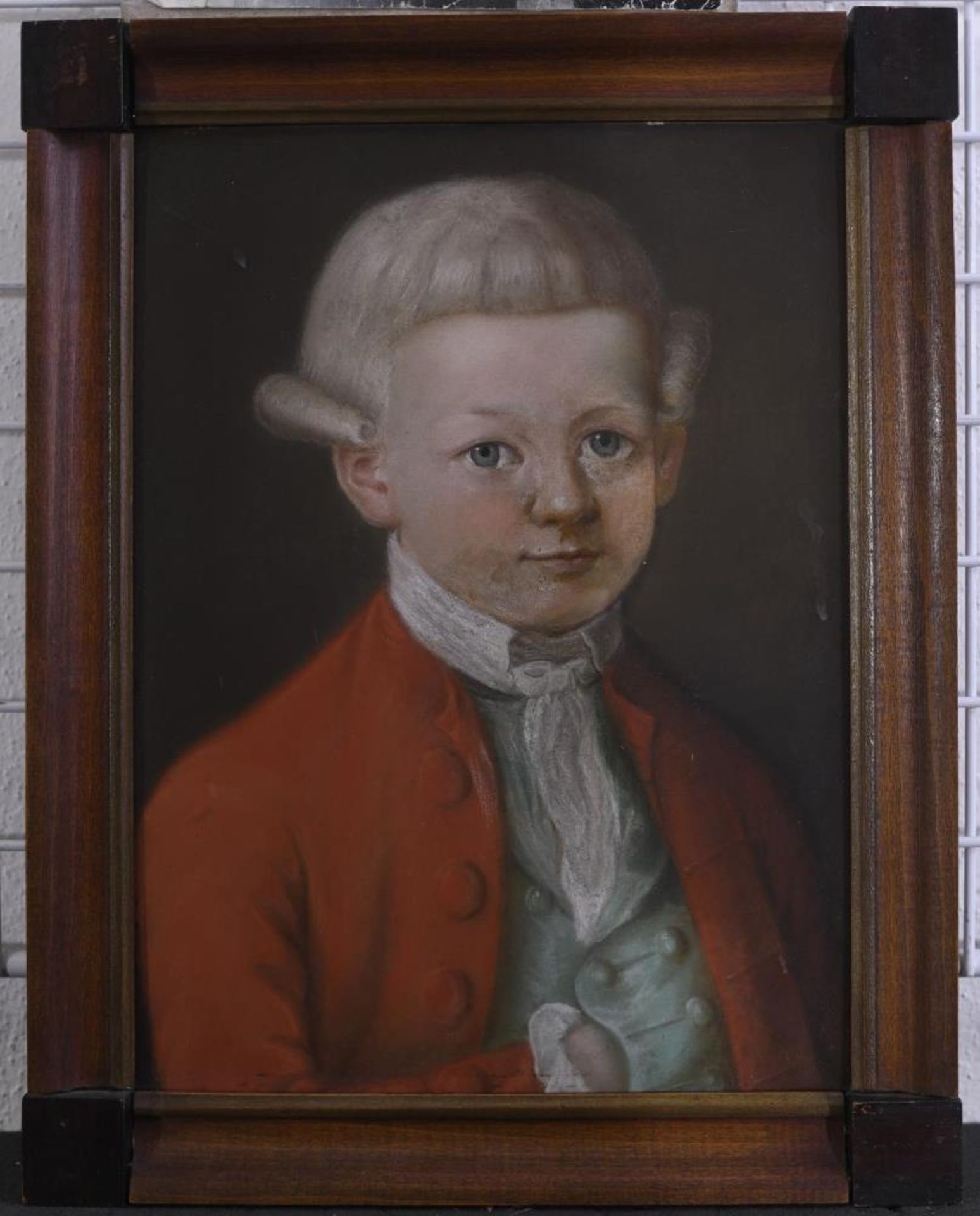 UNBEKANNT. Kinderbildnis (Wolfgang Amadeus Mozart?). Pastell. - Bild 2 aus 3