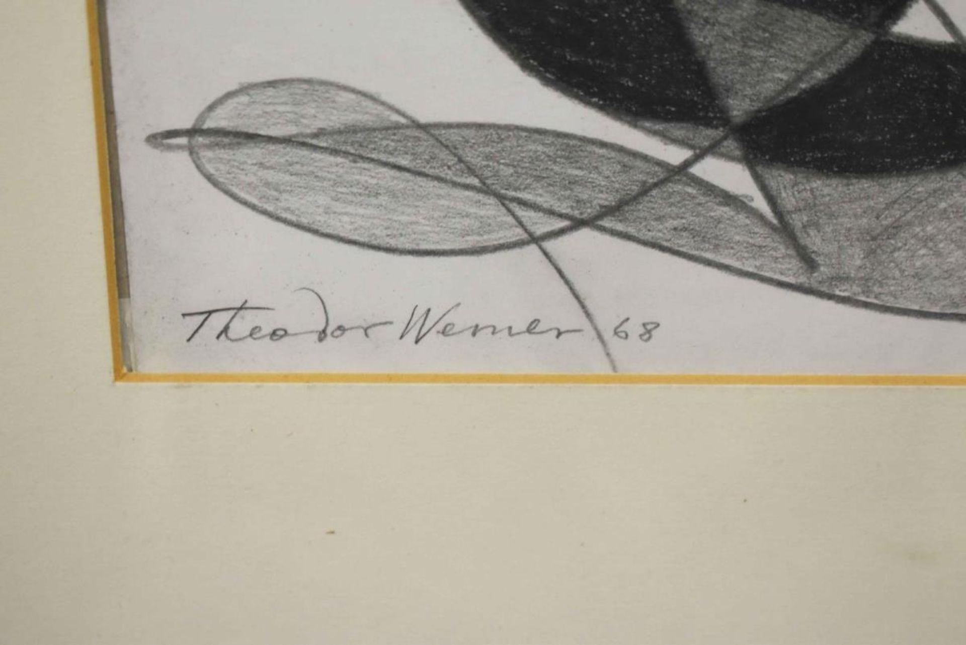 WERNER, THEODOR. Abstrakte Komposition (1968). Bleistiftzeichnung. - Bild 2 aus 3