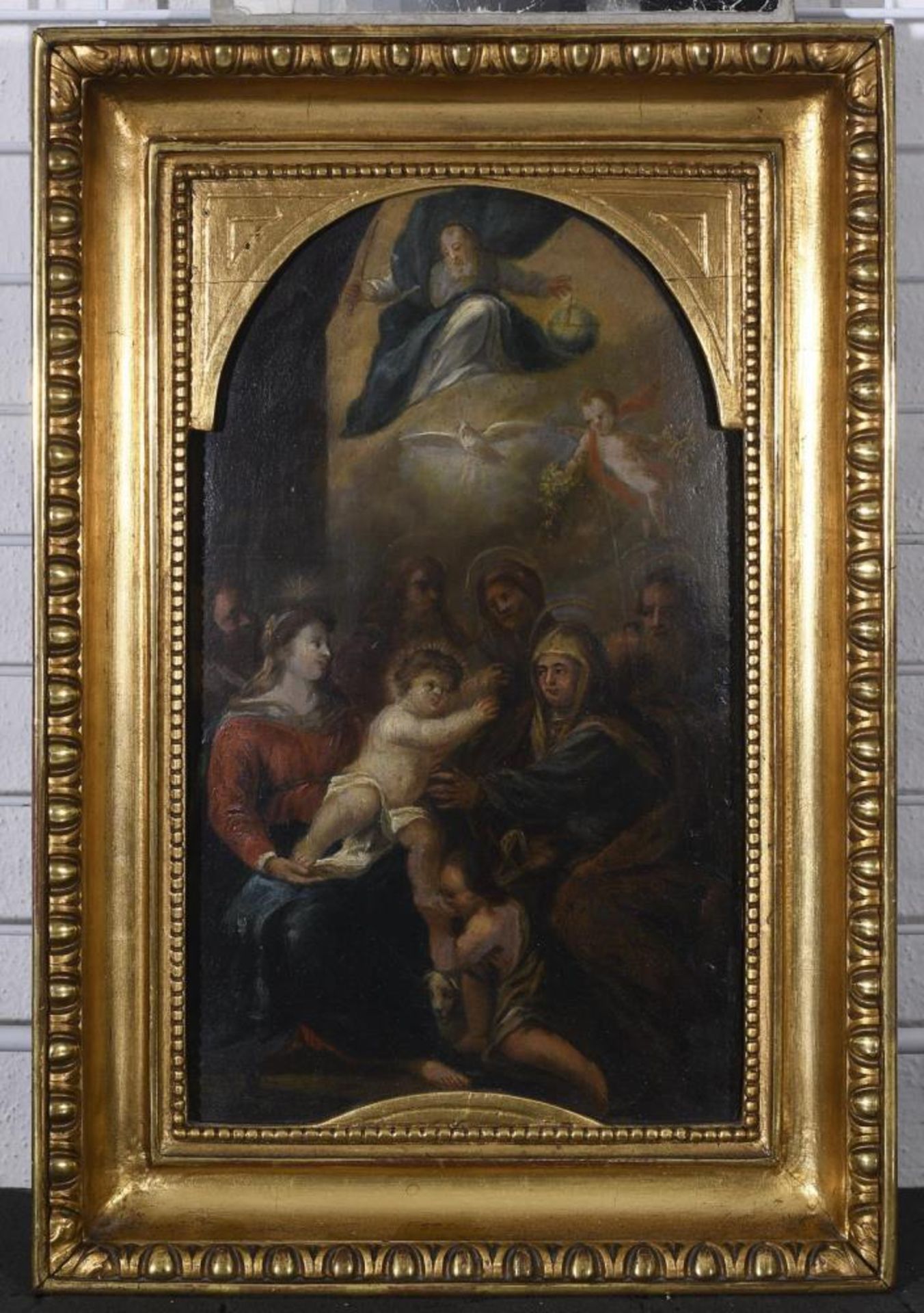 UNBEKANNT. Maria mit Kind. Öl auf Holz. - Bild 2 aus 3