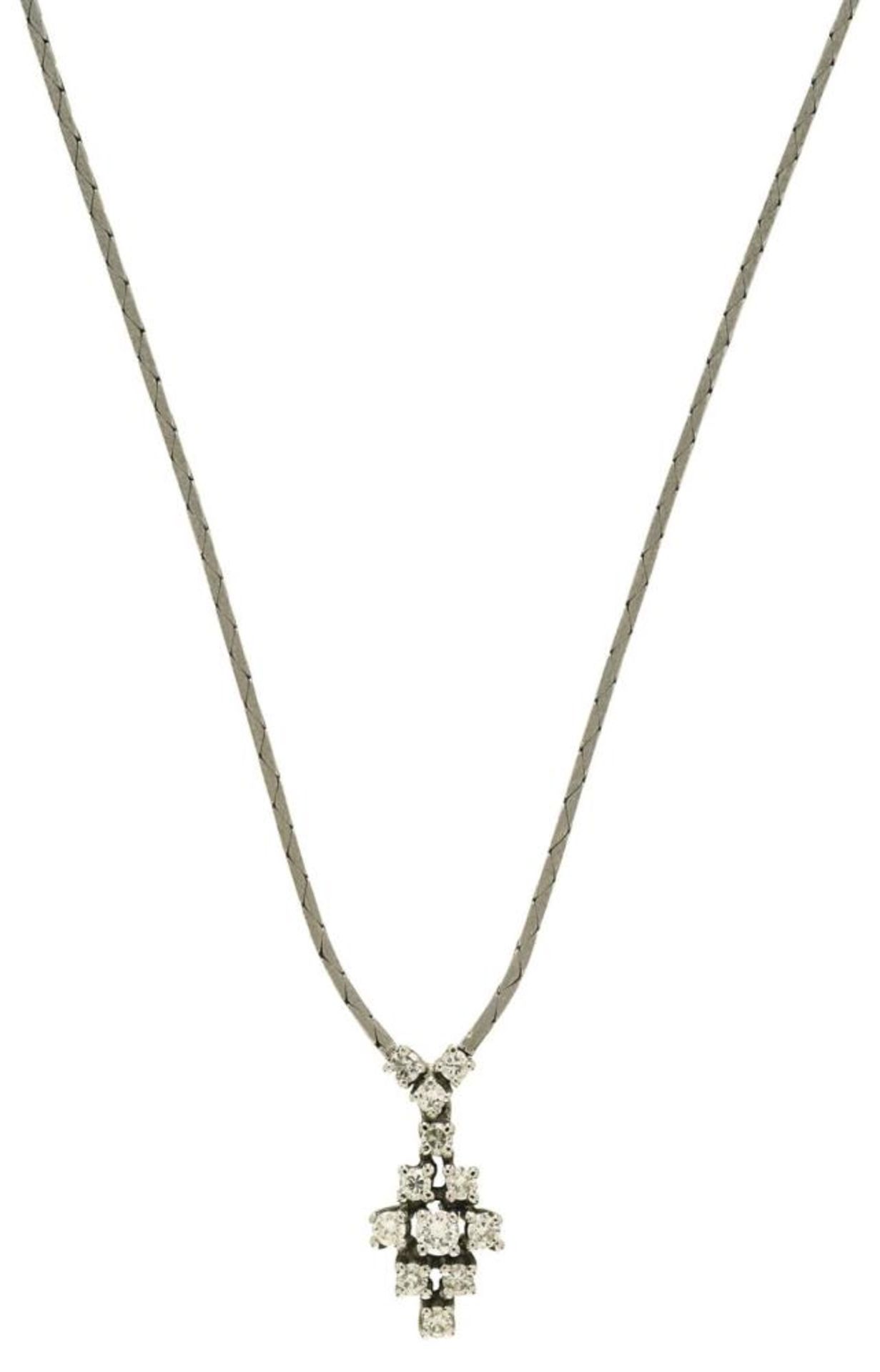 Collier. Wempe, um 1980 | 14 K WG. Marke: 585.